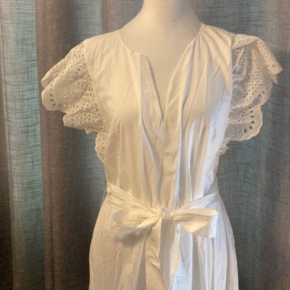 New! Rails Gia Belted Eyelet Dress in White nwt 21879 - Picture 5 of 16